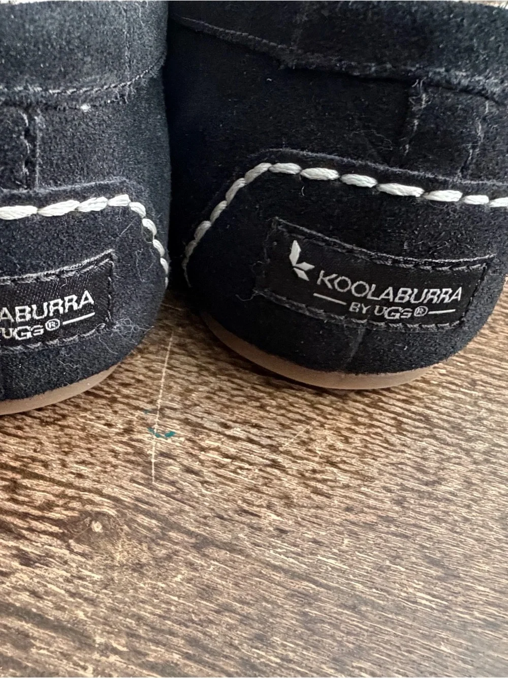 Koolaburra UGG Black Moccasin Slippers Size 6